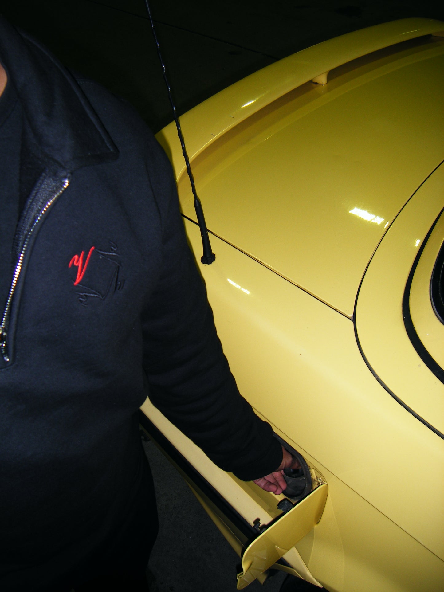 Monogram Quarter Zip - Black