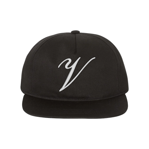 Initial Unstructured Snapback Cap - Black